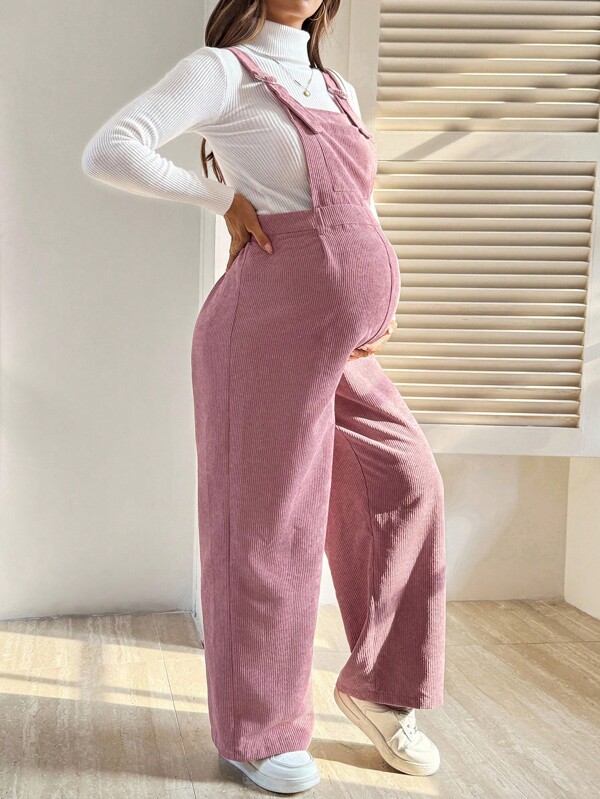 SHEIN Einfarbiger Jumpsuit für schwangere Frauen, Lässig