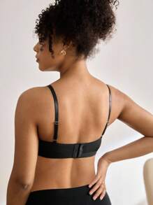 BloomMama Solid Color Comfortable Soft Skin-Friendly Maternity Nursing Bras For Feeding Mothers - Black - View 2