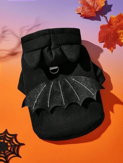 PETSIN 1 件宠物万圣节服装，猫狗通用 3D 蝙蝠装，狗衣服