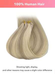 9 piezas de extensiones de cabello con clip recto 100% cabello humano real de 14-24 pulgadas 148G con doble trama, extensiones de cabello invisibles con clip, cabello humano Remy natural para uso diario de mujeres y niñas - S17A/60A - Ver 3