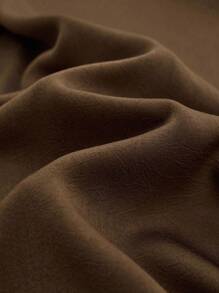 Aalyst Vestido Longo Plissado de Cintura em Cetim Minimalista e Elegante, Decote Redondo, Casual para Reuniões e Feriados, Outono/Inverno