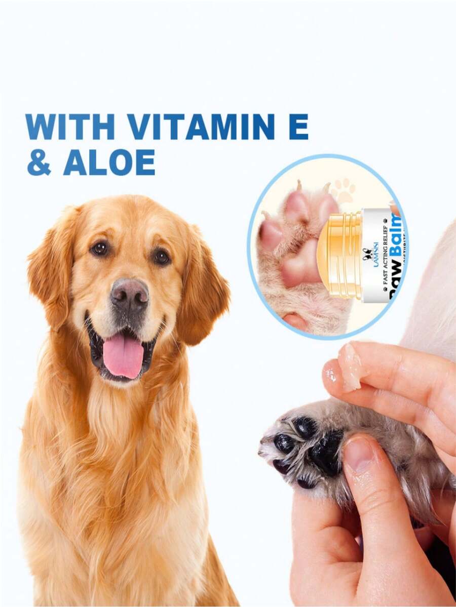 SHEIN 3pcs Avocado Oil & Beeswax Pet Paw Balm To Moisturize & Protect Cracked Paws For Cats & Dogs - Multicolor - View 1