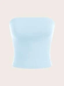 Tseoso 6pcs/Set Casual Solid Color Versatile Cropped Camisole Tops For Women, Suitable For Summer - Multicolor - View 12