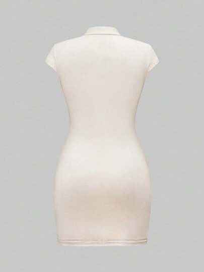 ROMWE Avant Sexy Chinese Style Figure Print Cheongsam Mini Dress For Women