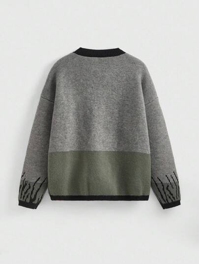 Autumn/Winter Halloween Black Cat & Pumpkin Retro Dark Vintage Pullover Sweater