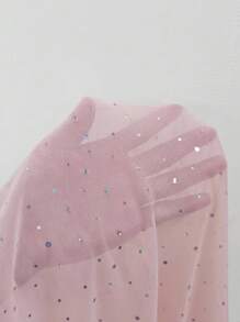 GlowEve Mesh Sequin Sheer Long Sleeve Women Blouse Fall Cloth For Women - Pink - View 7