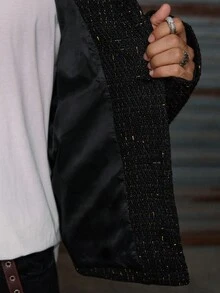 AXEPEAK جاكيت كاجوال طويلة الأكمام مصنوعة من نسيج عصري للرجال، خريف وشتاء