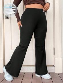 Flirla Plus High Waist Flare Leg Pants