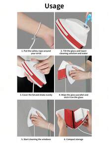 SHEIN 1 Pc Magnetic Window Cleaner, ABS Material, Multi-Functional Glass Scraper, Comes With Water Storage Function, Anti-Pinch Function, Suitable For Living Room, Bathroom, Kitchen - Efficient Window Cleaning (Different Specifications Of Different Colors, Each Specification Is Marked With The Degree Of Application Of The Glass, Please Order According To Their Own Glass) - Multicolor - View 4