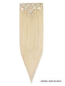 7PCS Straight Clip In Hair Extensions 100% Real Human Hair 14-24 Inch 115G Double Weft Invisible Clip Hair Extensions Remy Natural Human Hair For Women Girls Daily Use - S613 - View 2