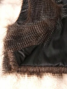 Slaydiva 2025 Nuovi arrivi autunnali, adatti per feste di compleanno, ritorno a scuola, stile campus, uso quotidiano, casual, vacanze, crociere, spiaggia, prendere il sole, moda, streetwear, elegante, pendolarismo, casual business, feste, gilet senza maniche, cardigan corto ombré morbido, giacca lunga in pelliccia autunnale, abbigliamento esterno da donna - Caffè Marrone - Visualizzare 1