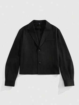 Men's Casual Versatile Blazer Jacket, Loose Cropped Style