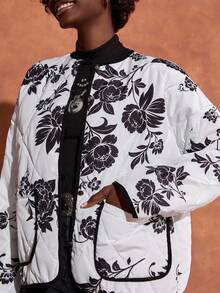 Bóhologie SUPER FASHION QUILTED BOMBER JACKET AOP