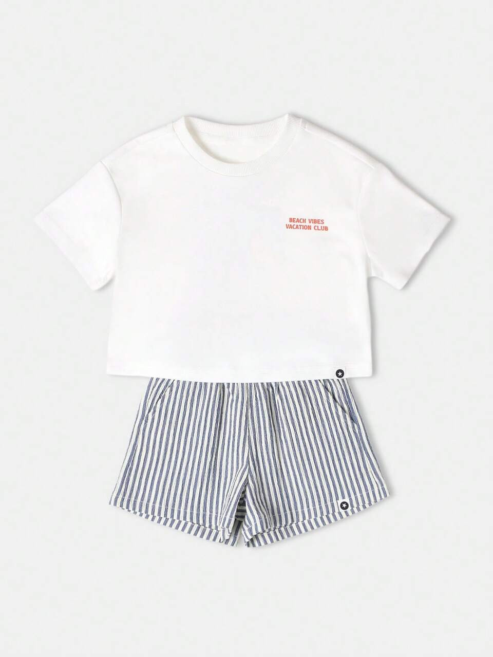 Capri Italy Print T-Shirt With Striped Shorts