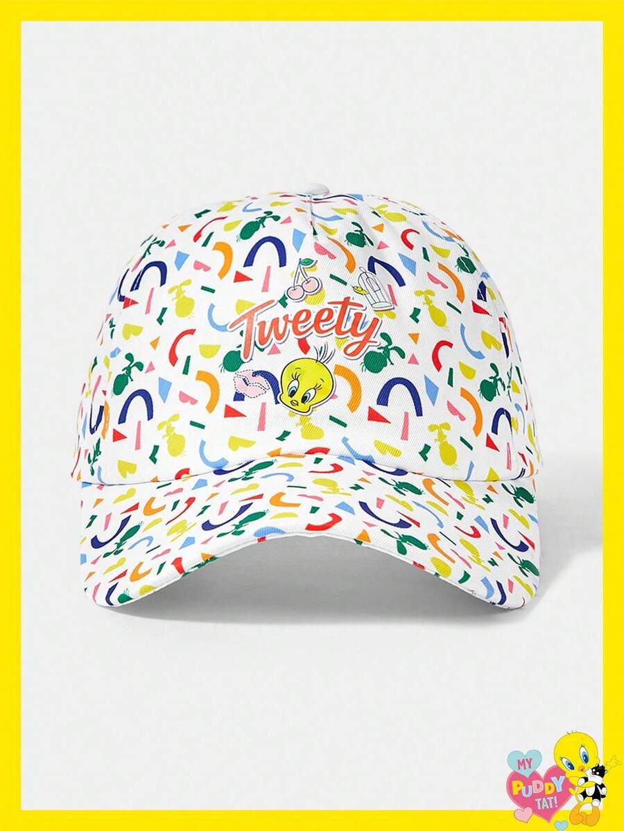 LOONEY TUNES X SHEIN Mũ lưỡi trai che phủ toàn bộ họa tiết hoạt hình có thể điều chỉnh - Nhiều màu - Xem 1