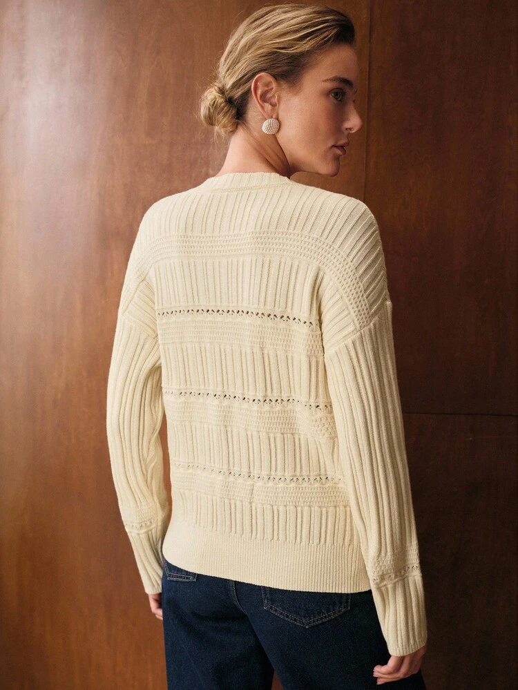 ROMANTIC LACE TRIM SWEATER, AUTUMN/WINTER