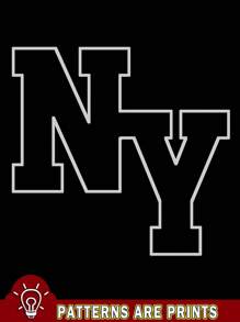 SHEIN Essnce NY字母印花休闲运动针织打底裤，适合秋冬外套 - 黑色 - 查看 4
