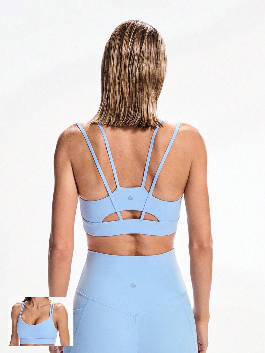 FeatherFit™ Sport-BH mit Doppelträger in Herzform, für geringen Aufprall, Yoga, Alltag