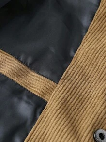 Manfinity Homme Men's Fashionable Versatile Solid Color Corduroy Utility Coat - Yellow - View 7