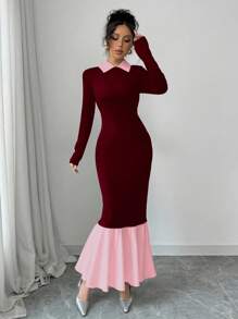 Elenzga 时尚美人鱼尾巴设计修身女装 - 彩色 - 查看 6