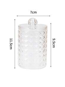 1PC/3PCS Nampan Organizer Makeup Akrilik Motif Berlian, Kotak Penyimpanan Kosmetik Akrilik Transparan, Rak Display Stoples Kamar Mandi dengan Tutup, Untuk Liburan Pantai, Koleksi Kamar Mandi, Koleksi Kamar Tidur, Kapasitas Besar, Penyimpanan Gelas - Clear - View 11