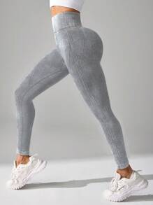 Easithlete Easithlete 2件套高腰无缝破洞运动紧身裤高腰紧身裤健身紧身裤塑身裤瑜伽女裤 - 彩色 - 查看 9