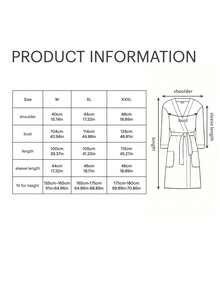 SHEIN 1 buah Jubah Mandi Waffle, Menyerap Keringat dan Cepat Kering, Pakaian Tidur Unisex, Jubah Mandi Musim Semi/Panas untuk Homestay, Hotel, SPA, Potongan Longgar, Berbagai Warna, Desain Minimalis, Perlengkapan Kamar Mandi & Rumah untuk Kembali ke Sekolah - MultiWarna - View 4