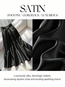 GlowEve Women's Elegant Luxury Embellished Waistband Skirt Fall Cloth For Women