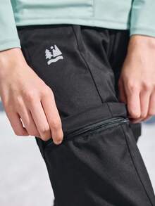 In My Nature Pantalones de senderismo casuales para mujer, adecuados para montañismo, ejercicio y deportes. Pantalones de senderismo convertibles con cremallera para mujer, pantalones de senderismo al aire libre - Negro - Ver 7