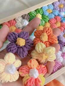 SHEIN 40Pc/60Pc 4cmHandmade Colorful Flower Decor, Floor Mirror Frame Decor,Puff Flower Edge Full-Length Mirror, DIY Mirror Makeover Kit - 38 Mixed Colors - View 6