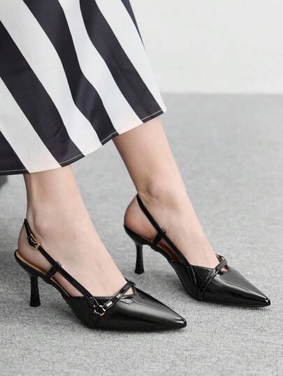 CUCCOO BIZCHIC Black Pointed Toe High Heel Pumps, Sexy Stiletto Heels Women Shoes For Outdoor, Work, Party, Banquet