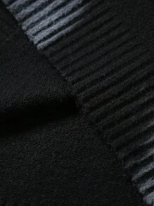 Manfinity EMRG Herren lässiger Pullover mit Crew-Ausschnitt, Kontraststickerei und Langarm für den Alltag - Schwarz - Übersicht 7