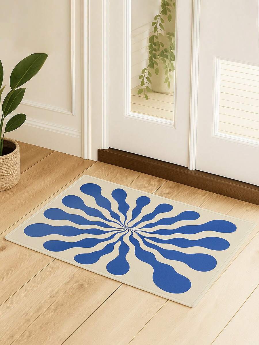 Cirelle 1 pieza Alfombra de 40x60cm para entrada, felpudo de interior lavable con estampado floral, alfombra pequeña de estilo bohemio antideslizante para cocina, de pelo suave y bajo, alfombra de entrada para puerta principal, dormitorio, cocina, lavandería, baño - Multicolor - Ver 1