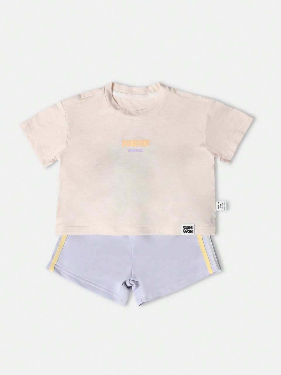 Wave Print T-Shirt With Matching Drawstring Shorts
