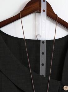 Linhara Plus Size Women's Casual Solid Color Button-Up Shirt - Black - View 5