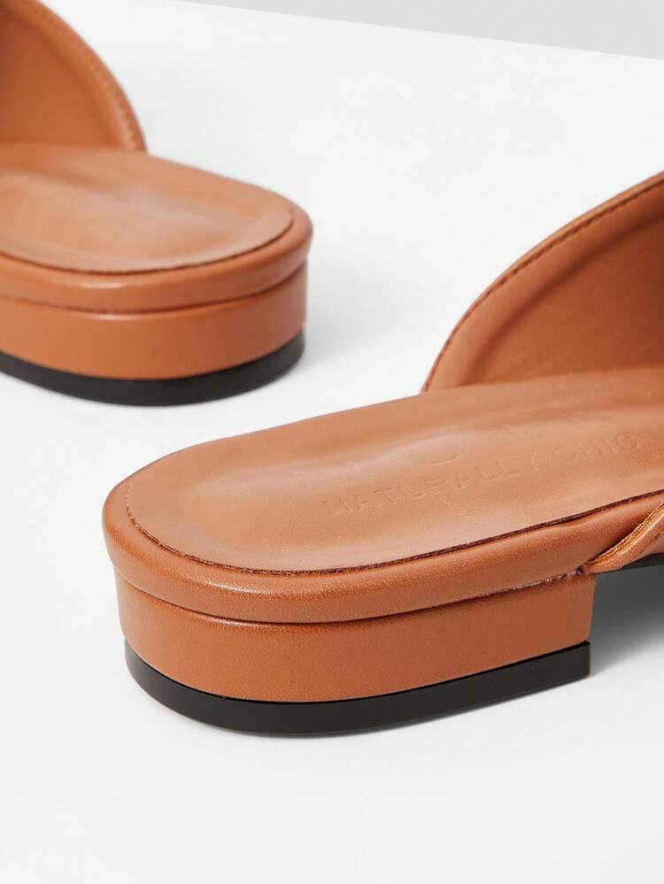 WOMEN'S MULE SLIP-ON POINTED TOE FRINGE FLAT SANDALS