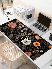 SHEIN 1 tấm lót chuột máy tính cỡ lớn in hình hoa dễ thương, chất liệu cao su chống trượt, thích hợp cho văn phòng và nhà riêng. Món quà hoàn hảo cho bạn trai/bạn gái nhân dịp tựu trường. - Nhiều màu - Xem 7