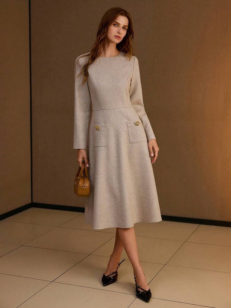 WOOL POCKET DRESS
