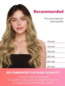 20 件直发接发带 100% 真人雷米真人发 14-24 英寸天然高品质 50 克/包适用于沙龙丝滑无缝隐形 PU 接发带 - S2/4/22 - 查看 5