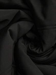 Zelara 大码纯色拉链连帽保暖羽绒服，秋冬季商务休闲工作秋季教师款 - 黑色 - 查看 7
