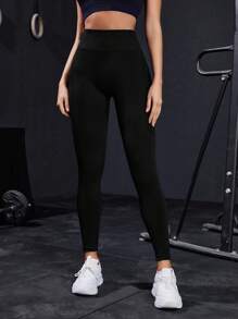 Easithlete Quần legging ôm sát cạp cao liền mạch dành cho nữ - Quần bó bụng co giãn mềm mại nhanh khô thoáng khí co giãn 4 chiều nâng mông dùng khi đi bộ đường dài tập luyện chạy bộ đạp xe yoga bóng chày thường ngày - màu đen - Xem 4