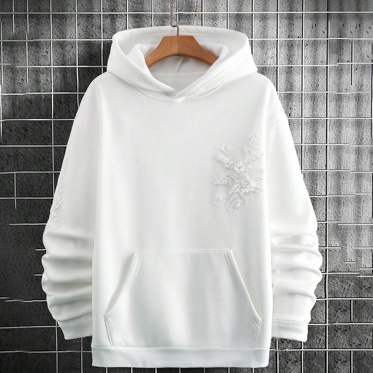 Sudadera con capucha de manga larga y ajuste holgado para hombre, adecuada para uso diario, sudadera con capucha bordada para hombre, sudadera con cap - SHEIN - Modalova