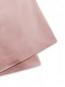 Franclia Women's Elegant Pleated Pearl Button Short Sleeve Ruffle Collar Fitted Blouse - Pink - View 3