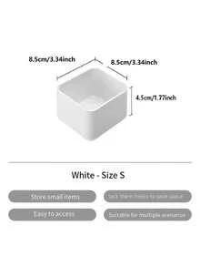 Madebyblanc Adjustable PET Storage Box, Desktop Storage Box Storage Box Cosmetic Storage Box Mirror Cabinet Storage Box Storage Box Storage Box Stationery Storage Box, Storage Box For Kitchen Utensils And Desktop Accessories - Storage Classification Container - Stylish White Design - Easy To Clean Material - Table And Storage Box For Home Storage Storage Box - Office Storage Box - Multiple Available - Storage Space - Multicolor - View 13