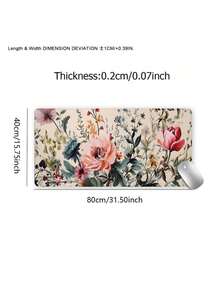 SHEIN 1 tấm lót chuột máy tính cỡ lớn in hình hoa dễ thương, chất liệu cao su chống trượt, thích hợp cho văn phòng và nhà riêng. Món quà hoàn hảo cho bạn trai/bạn gái nhân dịp tựu trường. - Nhiều màu - Xem 4