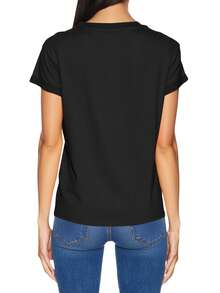 Roxy Sports Tees & Tanks Easy To Match Moisture-Wicking Breathable Training Vacation School ERJZT05699-KVJ0 - 黑色 - 查看 2