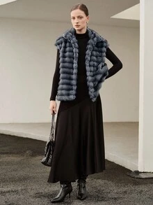 Uhlyne Party Halloween Women Faux Chinchilla Fur Winter Coats,Spring/Autumn/Winter Women, Retro,Work Wear, Office Wear, Teacher Outfits, Back To School, Fall , Business Casual, Old Money Style