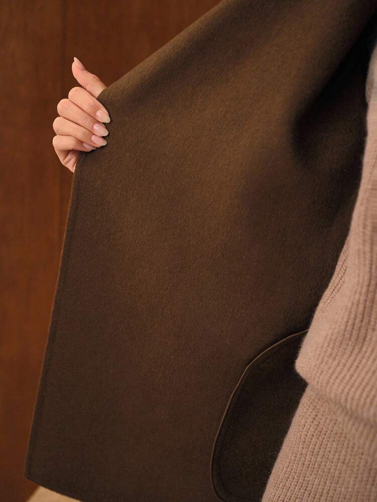 WOOL BELTED OVERCOAT FOR AUTUMN & WINTER