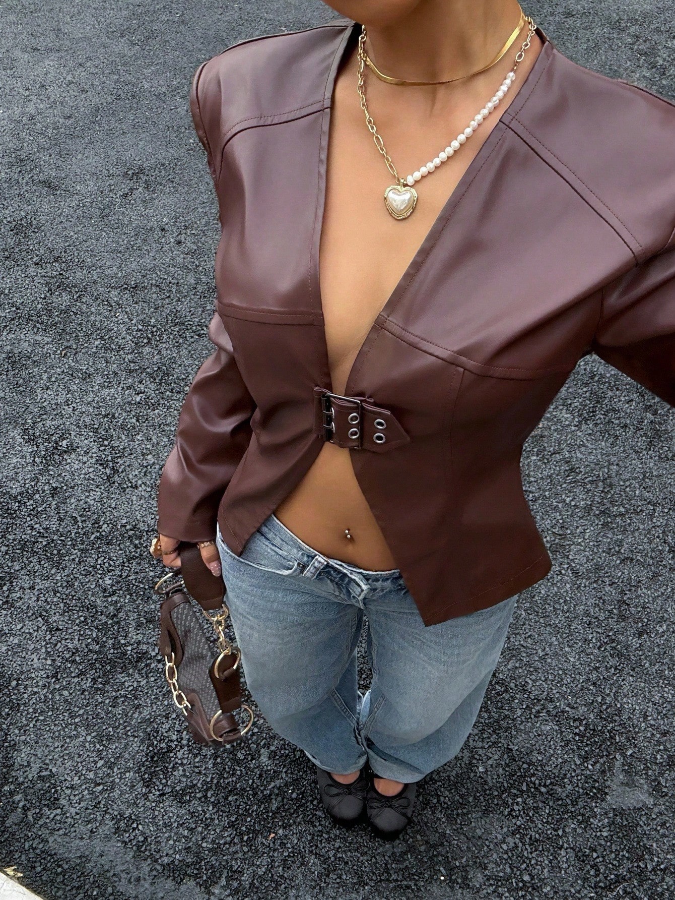 Brown Long Sleeve Jacket