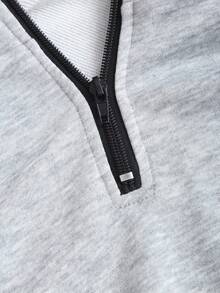 Sweetra Women's Minimalist Navy Collar Short Sweatshirt, Suitable For Commuting Fall Cloth For Women